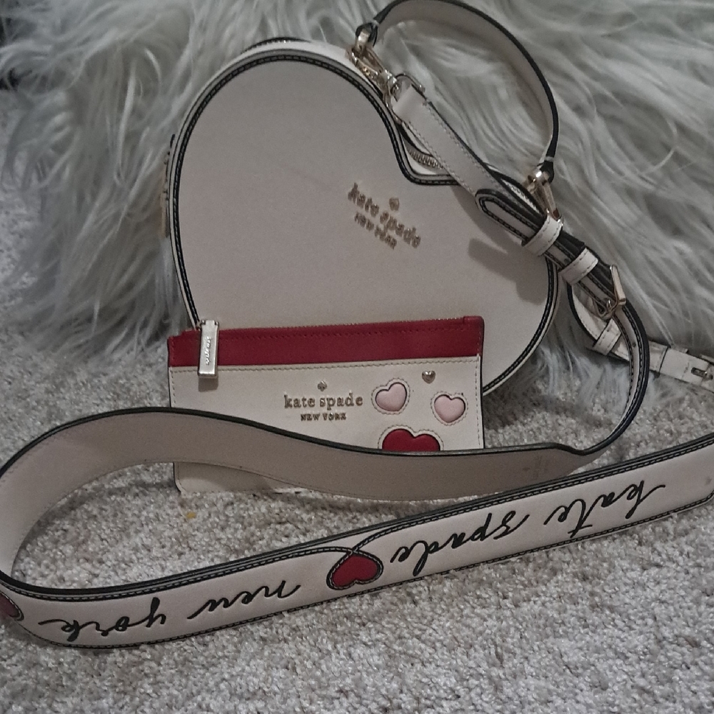 Kate Spade Heart Crossbody with Matching Cardholder